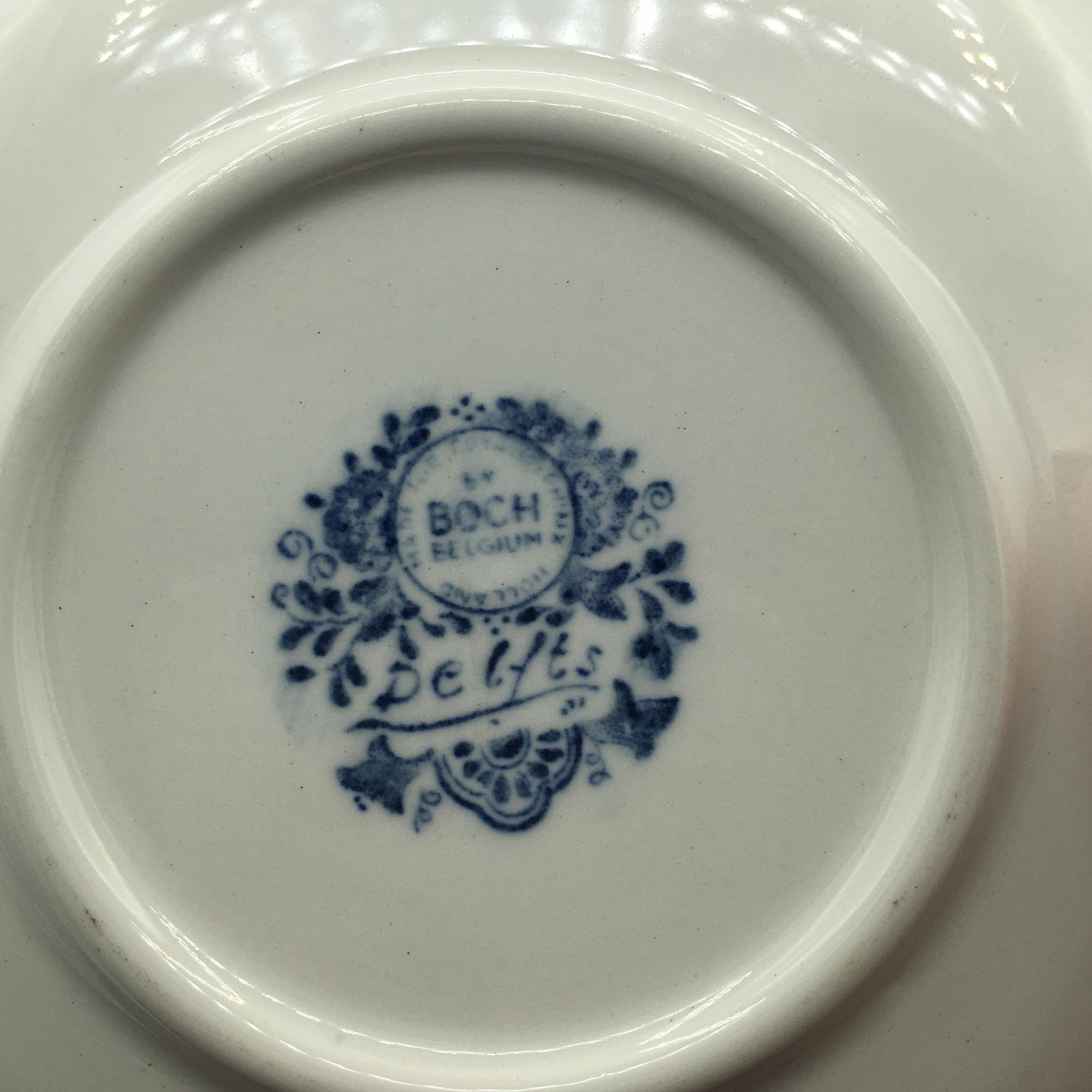 Lot de 6 assiettes Décor Delft - Boch