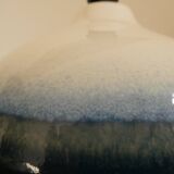 Blue spherical ceramic lamp bases