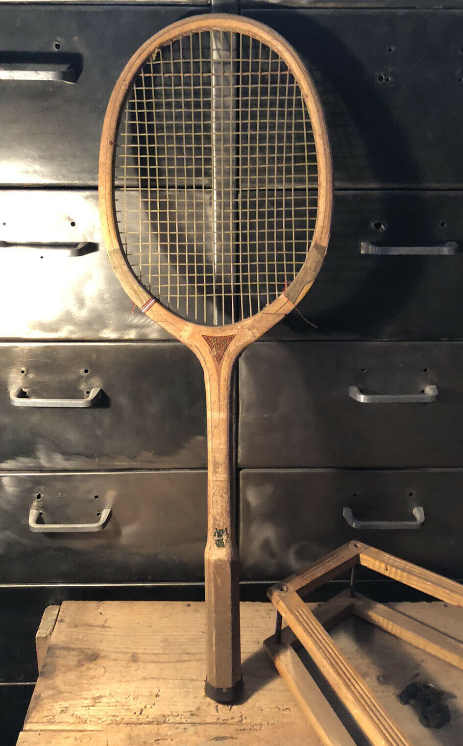 Wooden tennis racket
