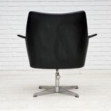 1960s, scandinavian design, swivel chair, original condition, artificial leather, cast aluminum base