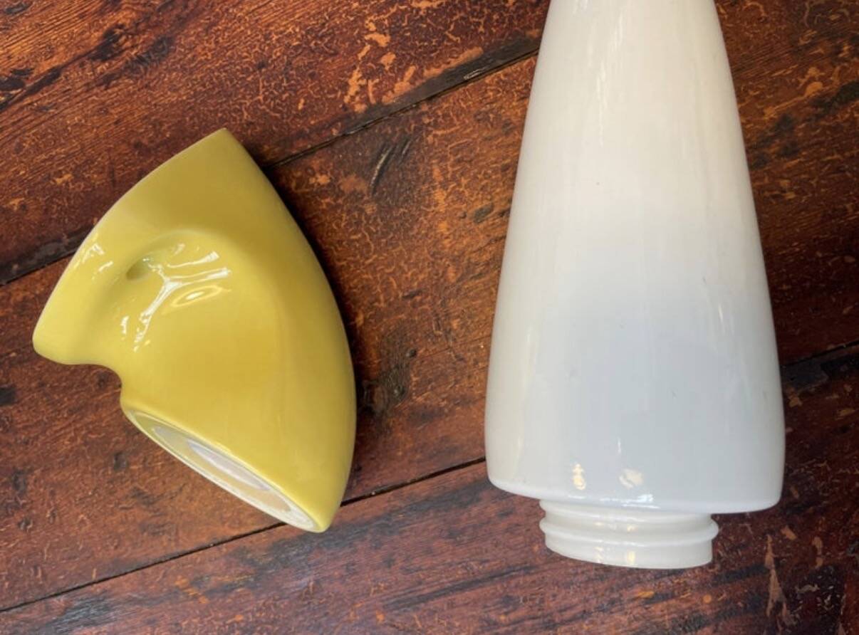 Vintage Bathroom Lamps in Ceramic by Ifö of Sweden with Opaline Shades from the 1960s