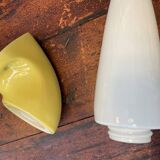 Vintage Bathroom Lamps in Ceramic by Ifö of Sweden with Opaline Shades from the 1960s