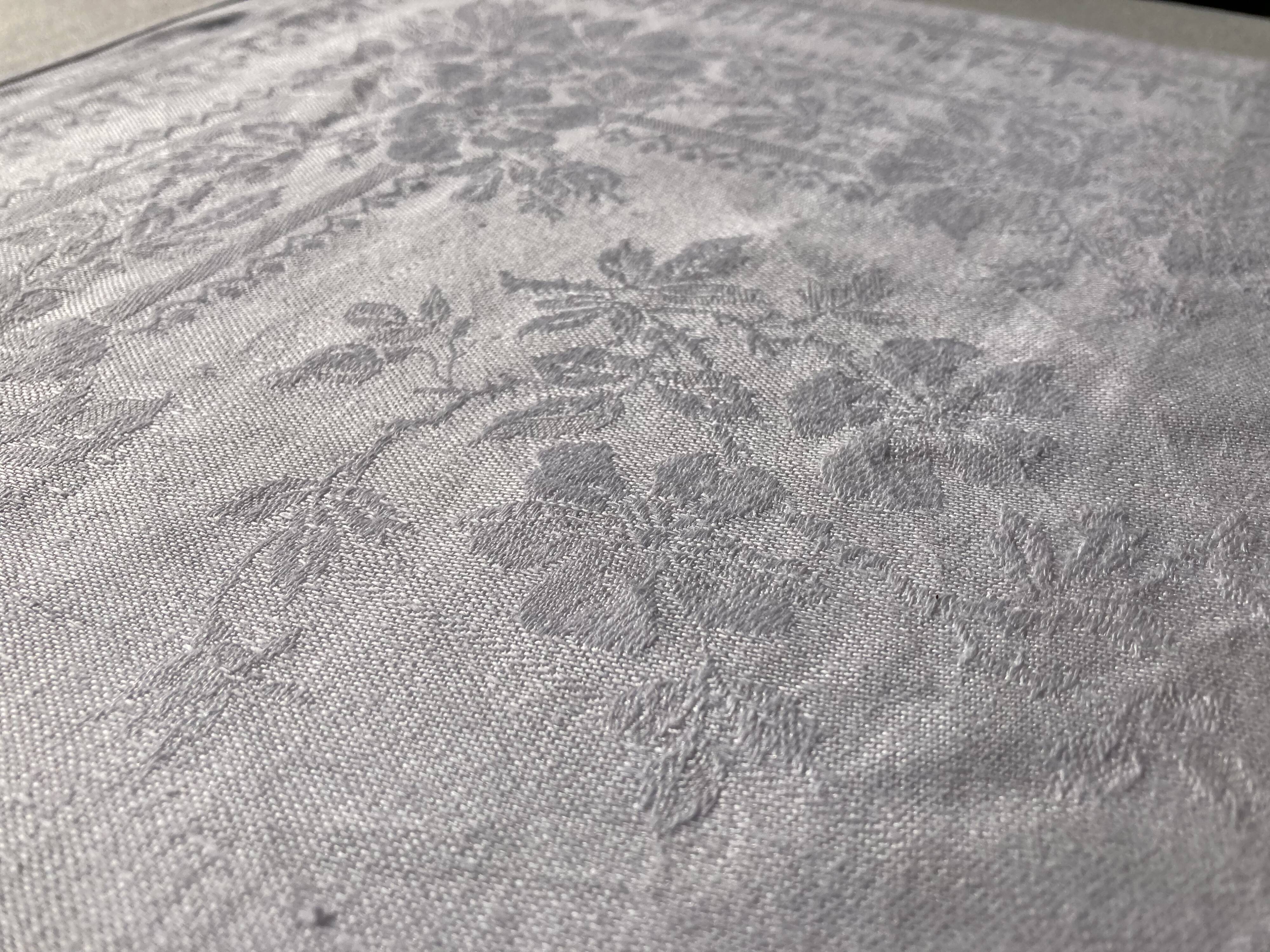 10 old damask and monogrammed napkins