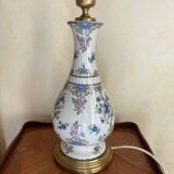 Porcelain and brass lamp base H 41cm