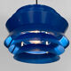 Pendant light "Trava" in blue lacquer by Carl Thore for Granhaga Metallindustri. Sweden 1960s.