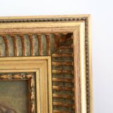 Tableau ancien portrait jeune garçon reproduction