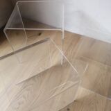 3 nesting tables in plexiglass