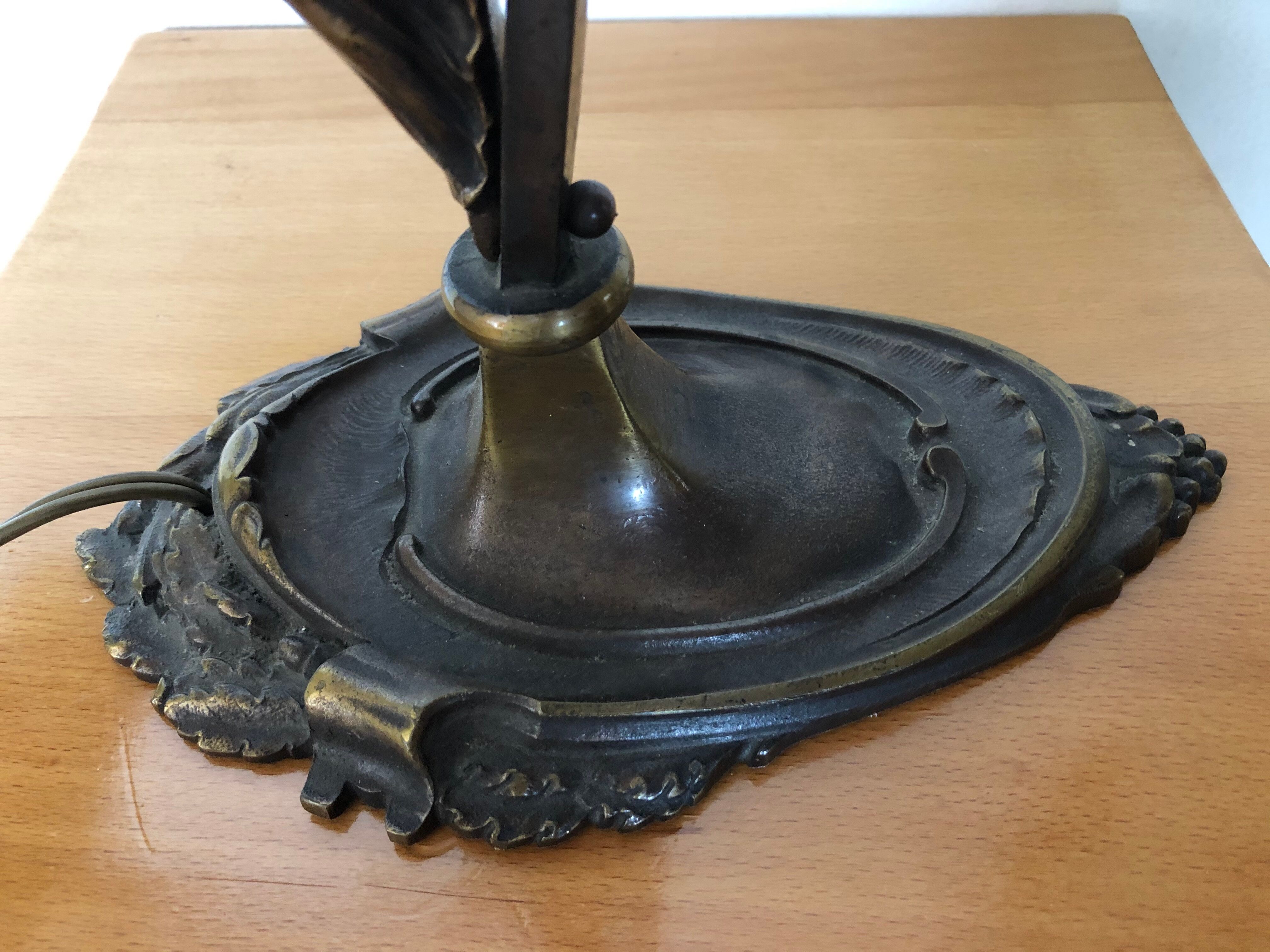 Bronze art deco lamp