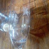 6 flûtes a champagne en cristal taillé main