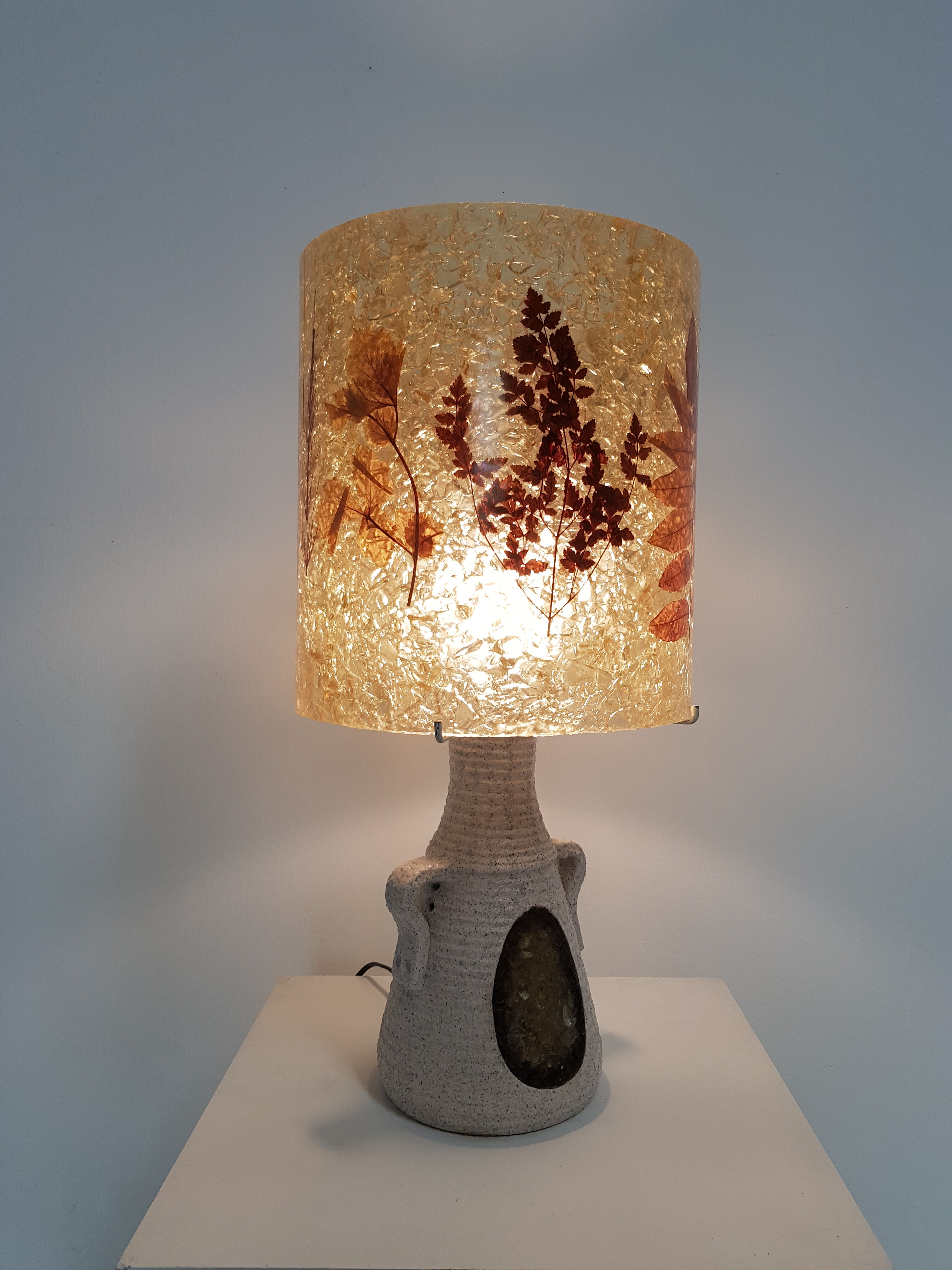 Vintage Accolay lamp in resin and ceramics