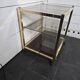 Brass and smoked glass side table from the 70s