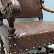 Paire de fauteuils louis XIII 19ieme