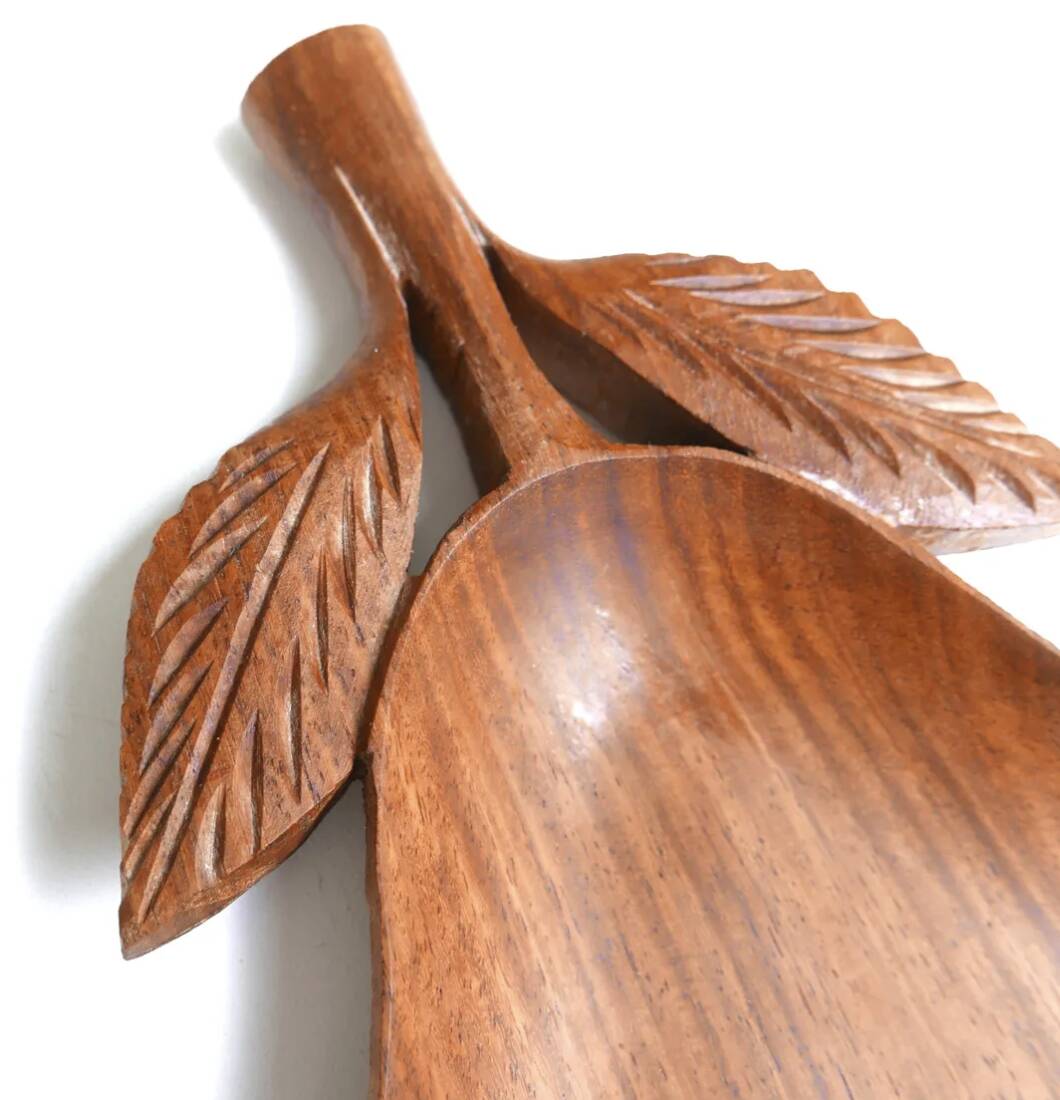 Wooden catchall in the shape of a pear, 1970s.