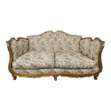 20th Century Italian Baroque Style Sofa in Carved and Gilded Wood