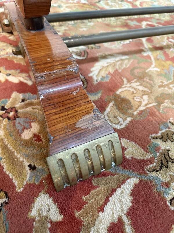 Table à manger ovale en marbre et palissandre