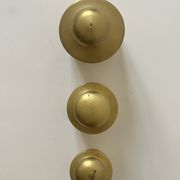 Set of 3 vintage boxes with genuine brass lids, 1950s.