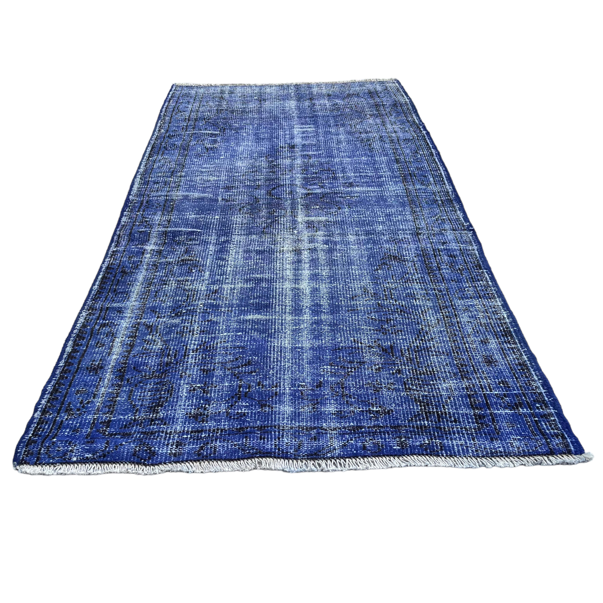 Vintage distressed turkish rug ,196 x 100 cm