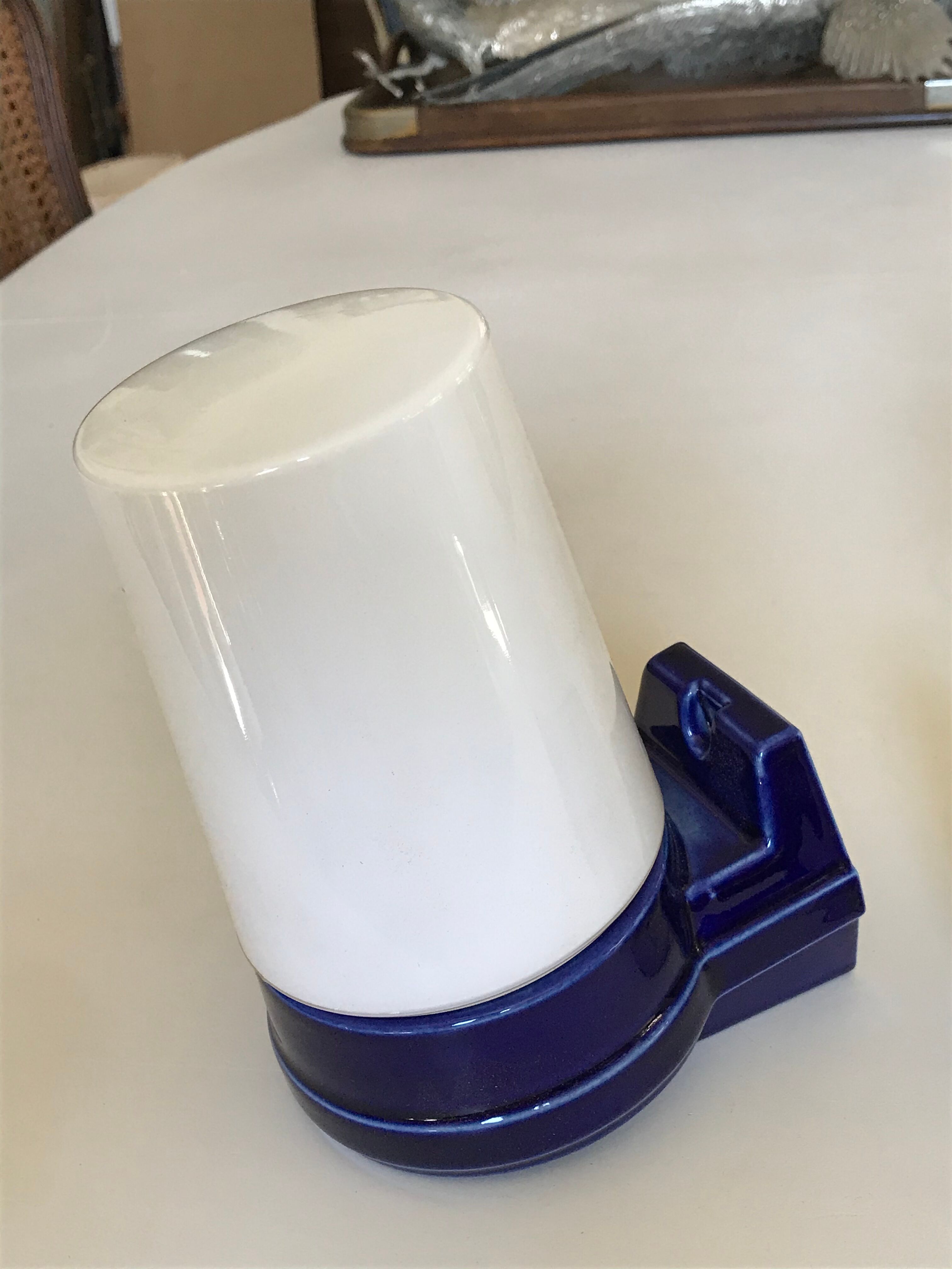 Pair of ceramic and opaline IFÖ sconces