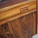 Scandinavian commode in brown rosewood from the 1960s, with 1 drawer and 2 doors.