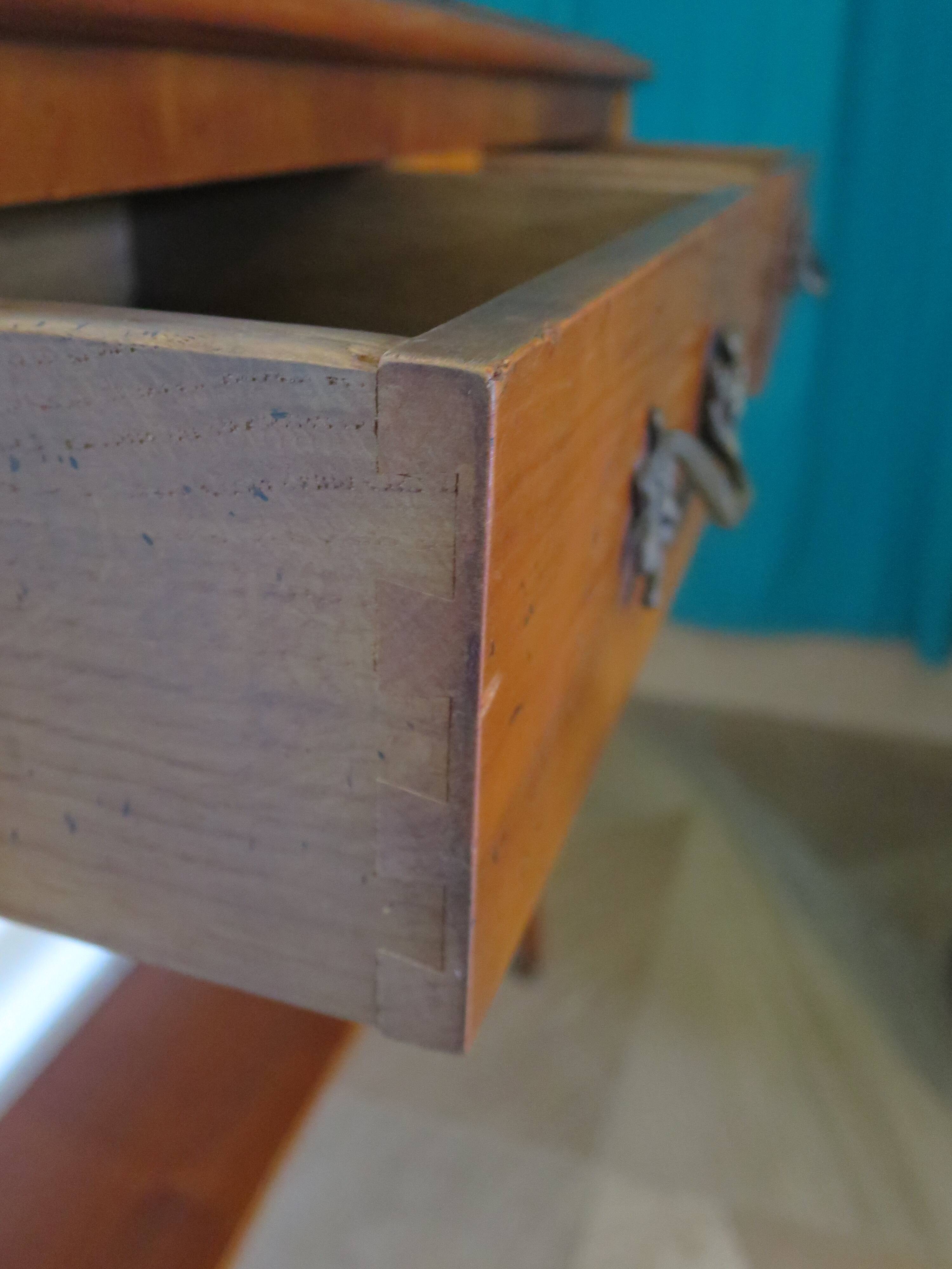 Cherry console with 2 drawers - Louis XV style - cherry wood