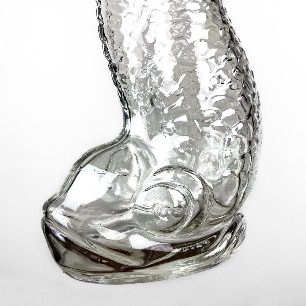 Zoomorphic carafe moulded pressed glass fish
