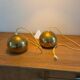 Set of 2 vintage Danish brass design pendant - Louis Poulsen Topan style