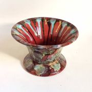 Coupe sur pied céramique multicolore (vide poche ou autre) années 60 diamètre 26,7 cm