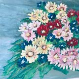 Oil on canvas small flowers