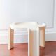 Kartell 4905 beige coffee table design by Giotto Stoppino