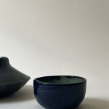 Glazed ceramic bowl/trinket dish, signed