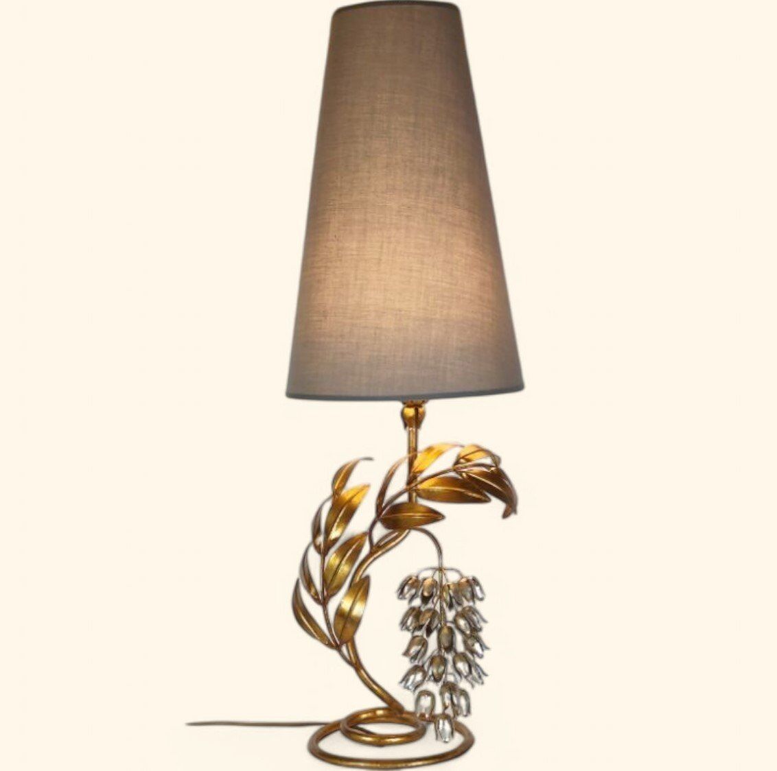 "Wisteria" lamp by Hans Kögl / Maison Jansen, 1960s-1970s