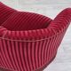 1960s, Danish 3-seater "Banan" sofa, original cherry-red furniture velour.