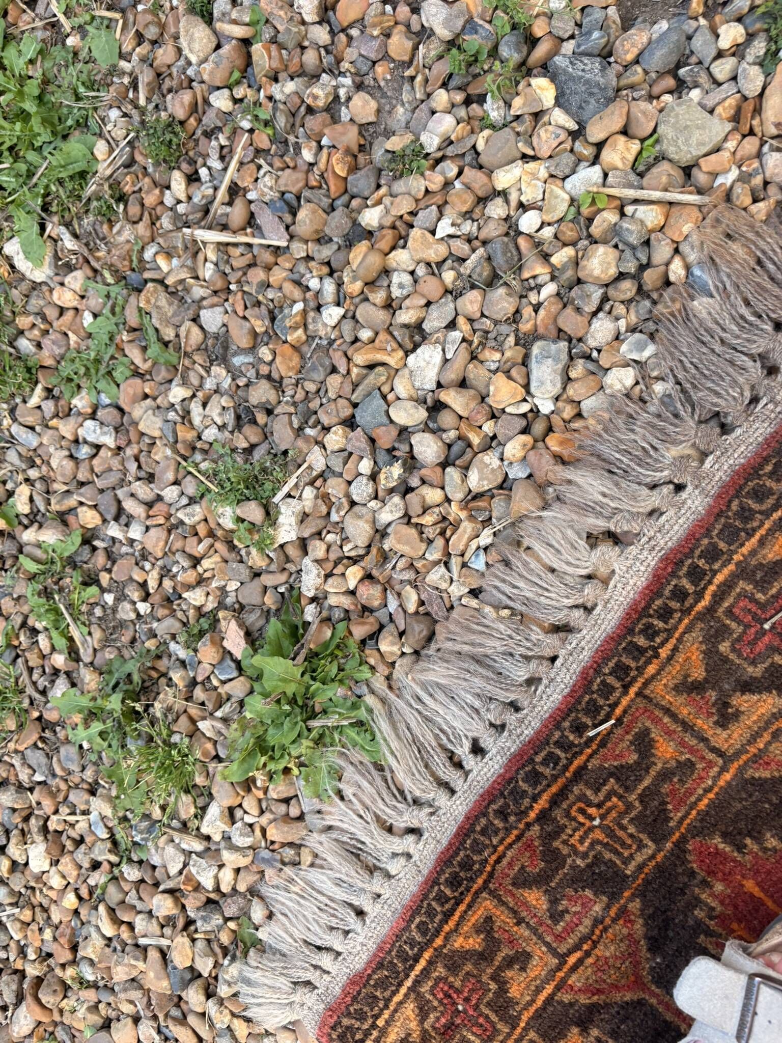 Vintage Hand-Knotted Wool Tribal Turkmen Chic Bohemian Star Rug
