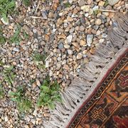 Vintage Hand-Knotted Wool Tribal Turkmen Chic Bohemian Star Rug