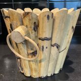 Vintage rattan pot cover D32cm