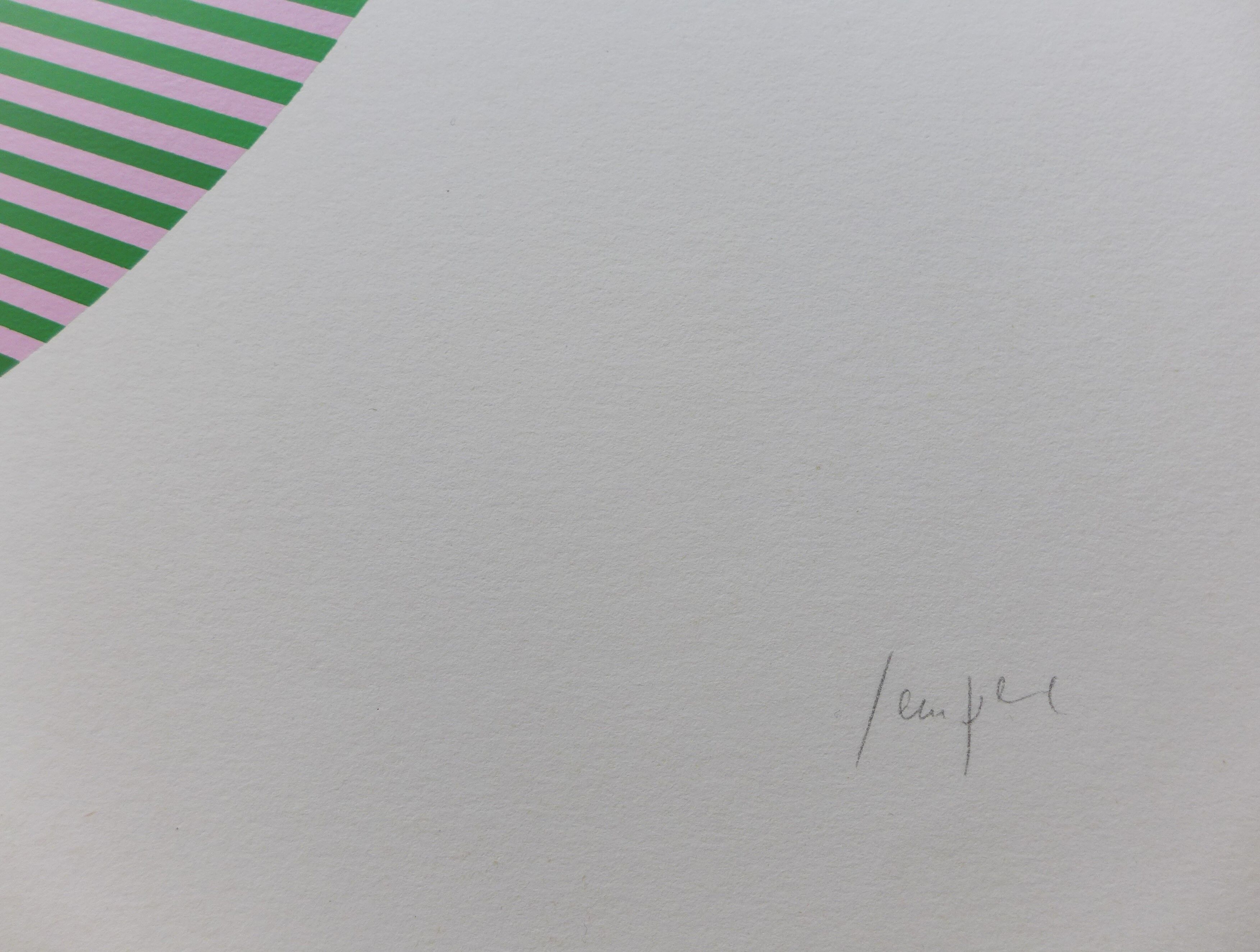 Original silkscreen print signed Eusebio Sempere, Se14, 1974