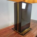 Vintage lacquered and brass table lamp, 1970s