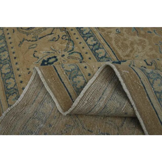 1970s Vintage Persian Handmade Wool Cotton Orange Area Rug 300x403
