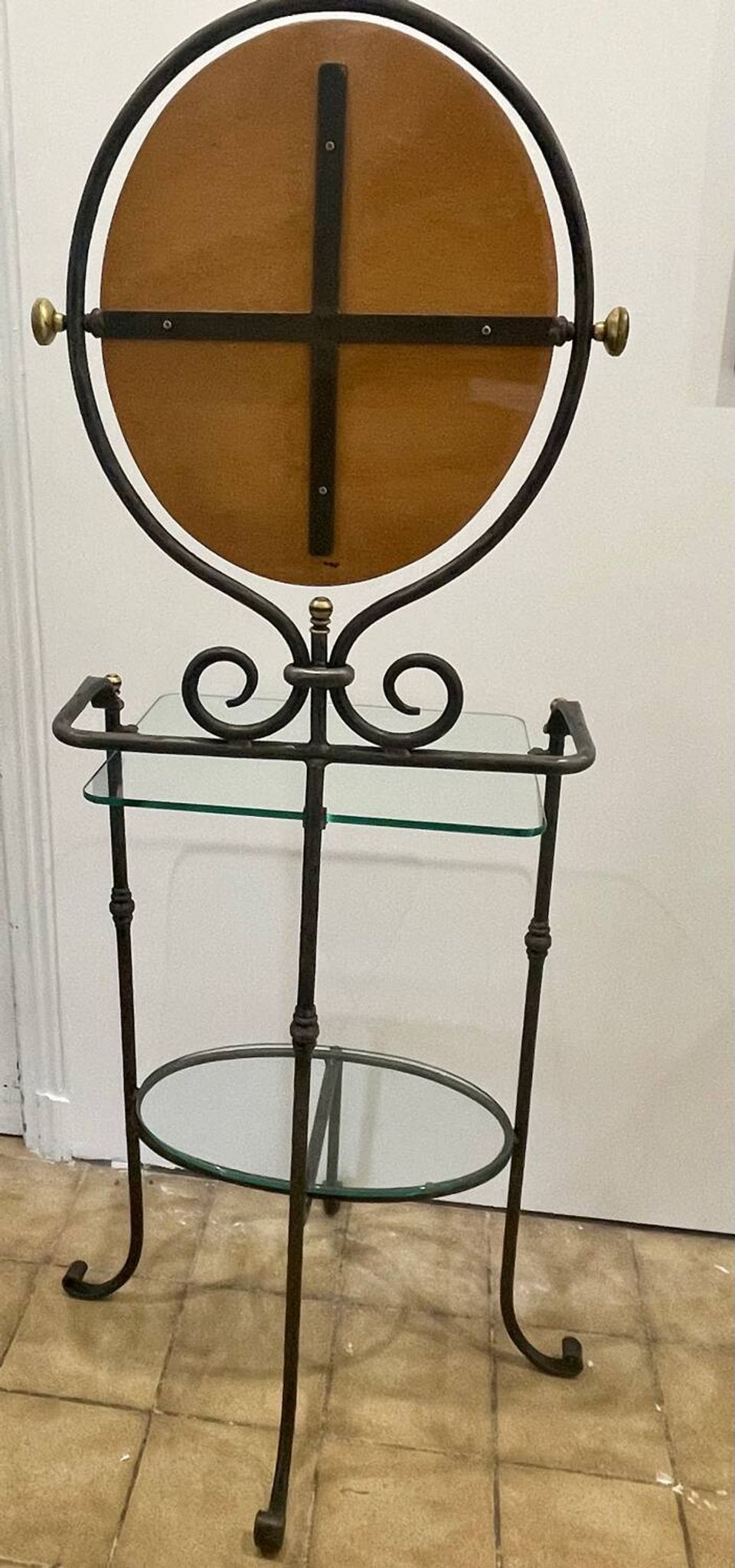 Serviteur de salle de bain en fer forgé