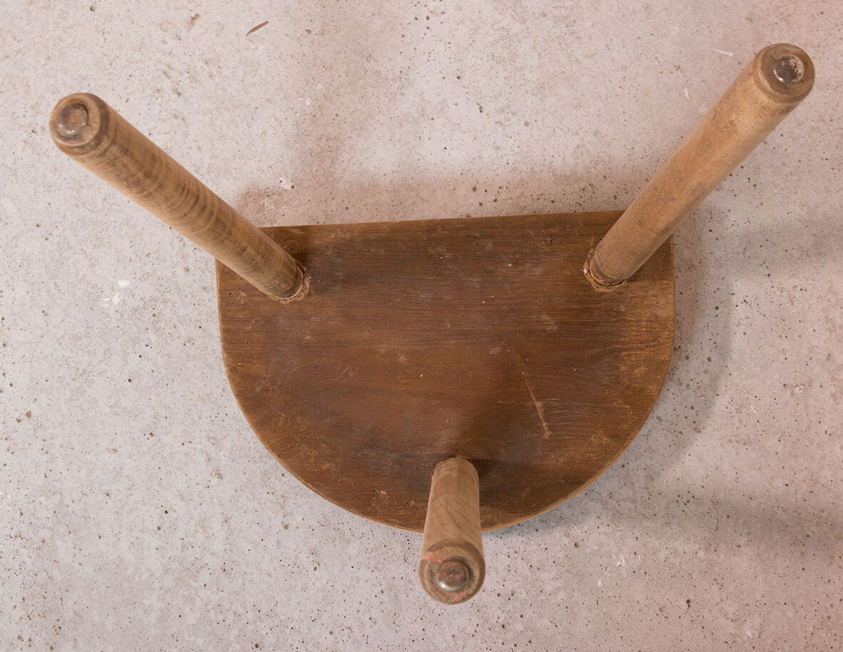 Tripod wooden stool