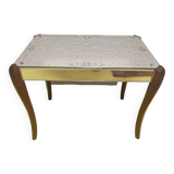 Saber-legged mirrored coffee table 1960