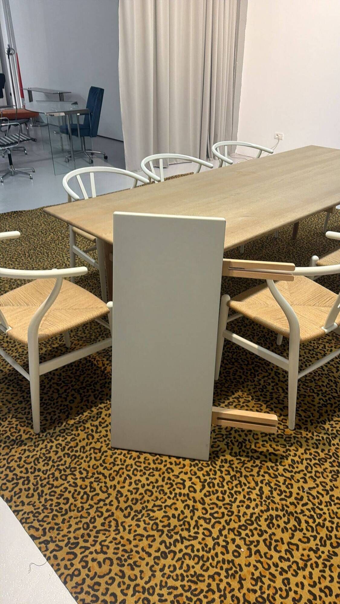 Large Hans J Wegner ‘CH327’ dining table in oak and soap for Carl Hansen & Son Denmark 1960’s
