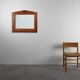 Amsterdam School style solid Oak Mirror, The Netherlands ca. 1915