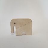 Trois statuettes d’éléphant presse-papier travertinFratelli Mannelli made in Italy - millésime