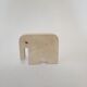 Three elephant statuettes travertine paperweight - Fratelli Mannelli made in Italy - vintage