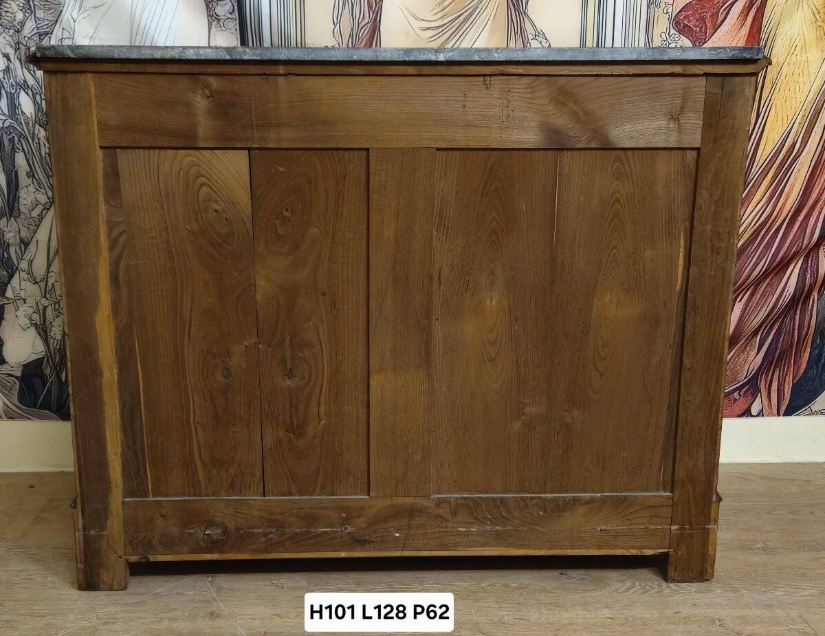 Charles X period commode in maple and blackened pear (circa 1820)