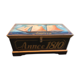 Painted wooden chest "Améria 1810"