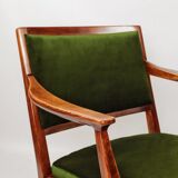 Vintage green mohair armchair eclectic style