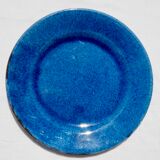 XL dish in blue glazed terracotta