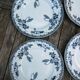 Set of 9 flat plates in iron earth St Amand and Hamage